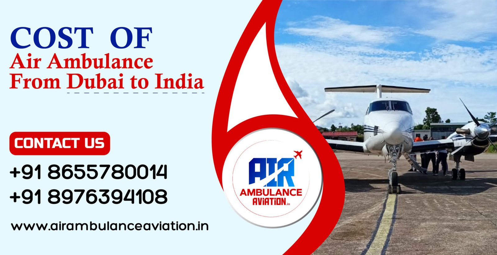 Cost of Air Ambulance From Dubai to India